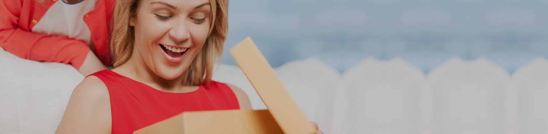 Happy Girl Opening Box